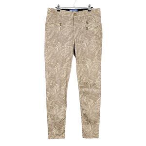 DEMOCRACY Tropical Palm Leaf AB TECHNOLOGY B1565SNX2 Skinny Pants SIZE 10